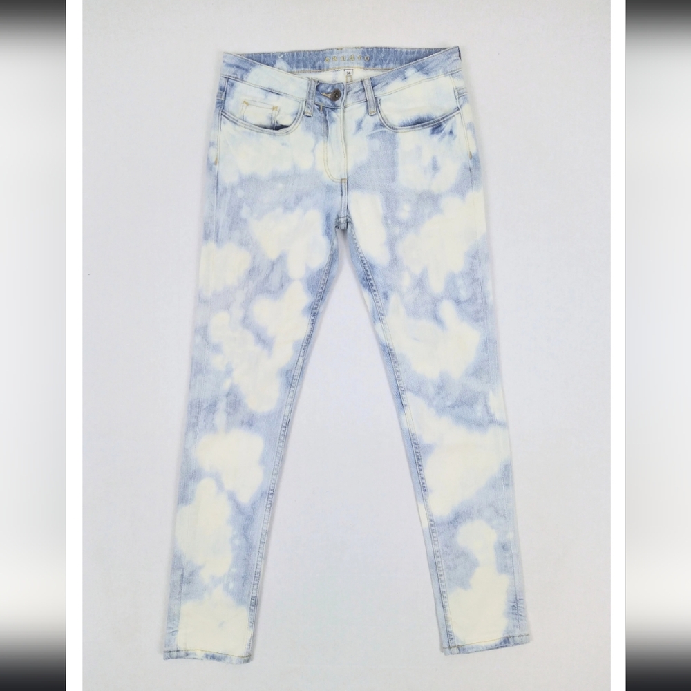 Sandro Women's Blue and White Jeans Size 38 Fits Us Size 6
